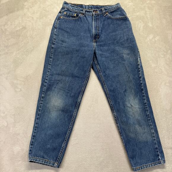 VTG Levi's 512 Women's 12R Short Slim Fit Tapered Leg High Rise Denim 90s USA - Picture 2 of 14